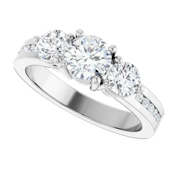 Three-Stone Engagement Ring Image 5 Clater Jewelers Louisville, KY