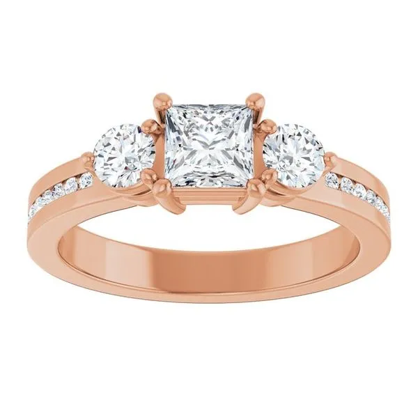 Three-Stone Engagement Ring Image 3 JF Jones Jewelers Rochester, NY