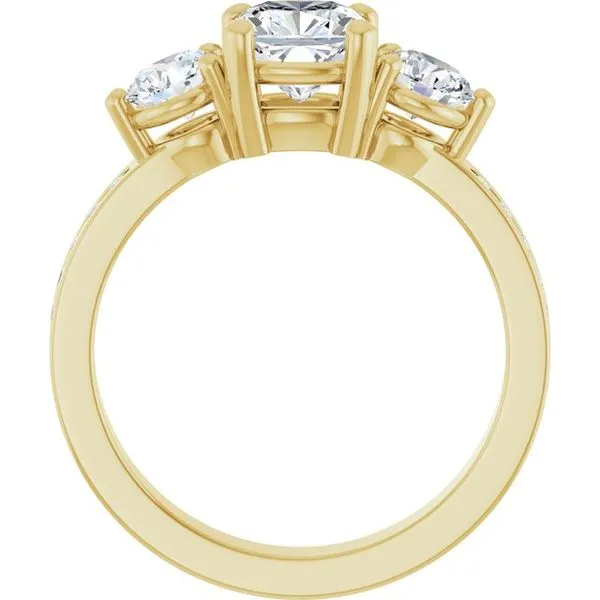 Three-Stone Engagement Ring Image 2 Austin's Fine Diamonds & Jewelry Lyndhurst, NJ
