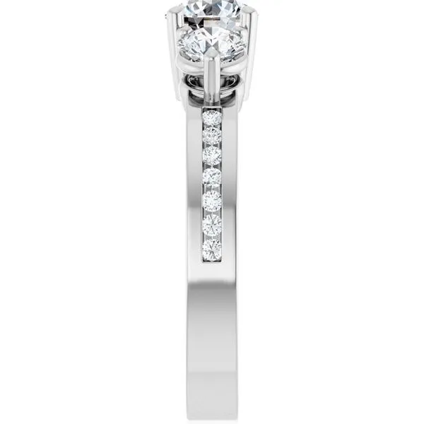 Three-Stone Engagement Ring Image 4 Northwood Jewelers Northwood, OH