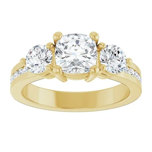 Three-Stone Engagement Ring Image 3 Northwood Jewelers Northwood, OH