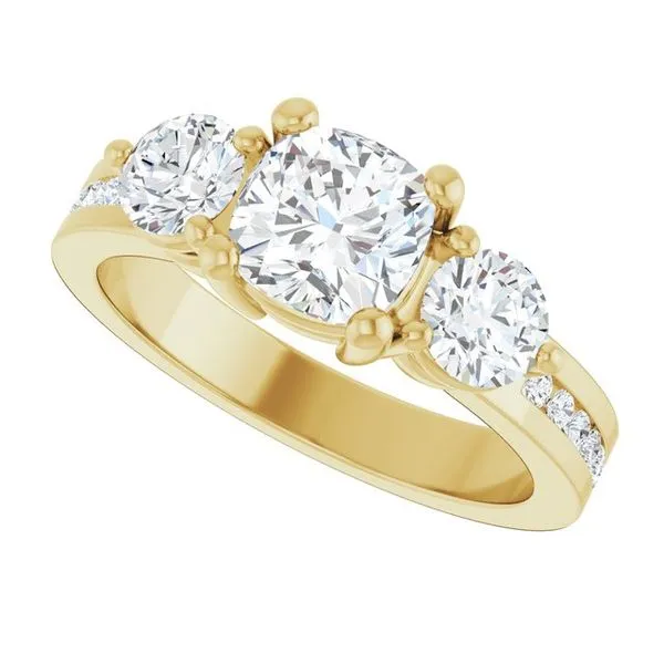 Three-Stone Engagement Ring Image 5 Northwood Jewelers Northwood, OH