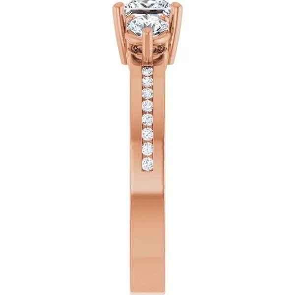 Three-Stone Engagement Ring Image 4 Arezzo Jewelers Elmwood Park, IL