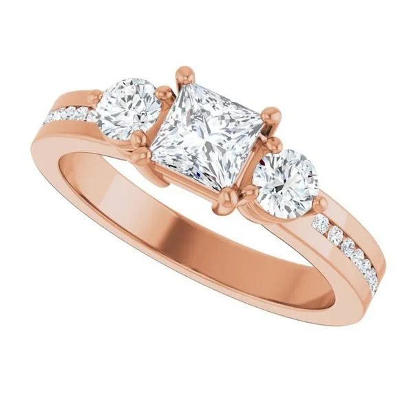 Three-Stone Engagement Ring Image 5 Northwood Jewelers Northwood, OH