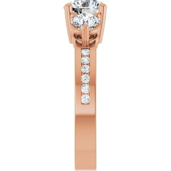 Three-Stone Engagement Ring Image 4 Arezzo Jewelers Elmwood Park, IL