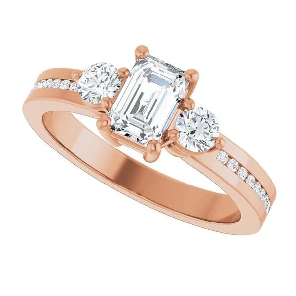 Three-Stone Engagement Ring Image 5 Clater Jewelers Louisville, KY