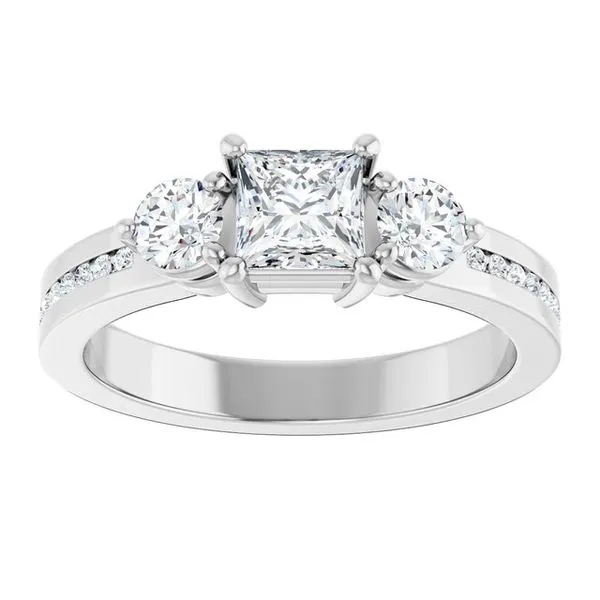 Three-Stone Engagement Ring Image 3 Northwood Jewelers Northwood, OH