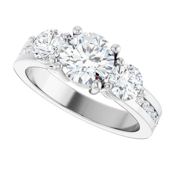 Three-Stone Engagement Ring Image 5 Northwood Jewelers Northwood, OH