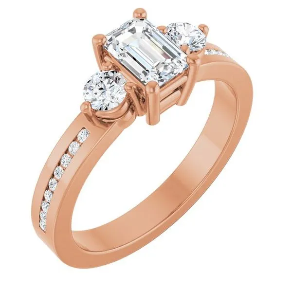 Three-Stone Engagement Ring The Ring Austin Round Rock, TX