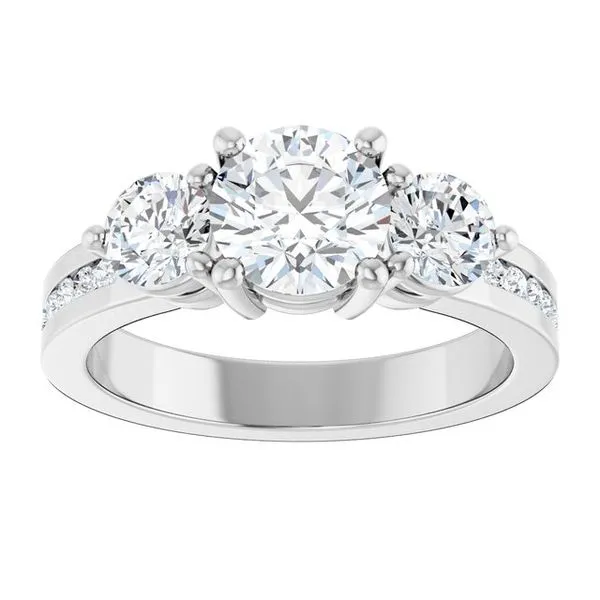 Three-Stone Engagement Ring Image 3 The Ring Austin Round Rock, TX