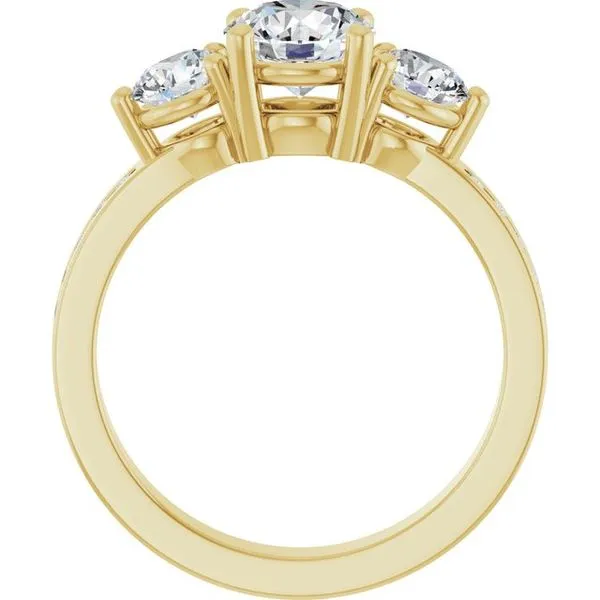 Three-Stone Engagement Ring Image 2 Berilian Jewelers Folsom, CA