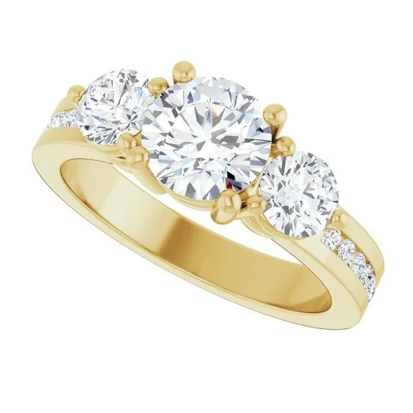 Three-Stone Engagement Ring Image 5 Clater Jewelers Louisville, KY