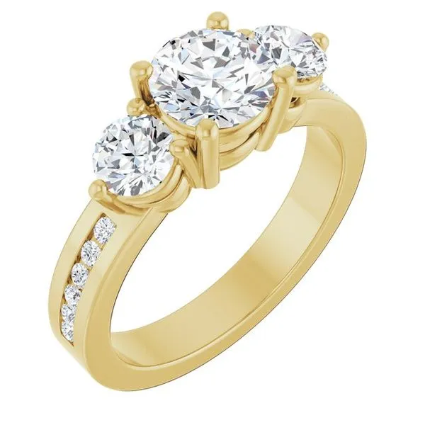 Three-Stone Engagement Ring Paul James Jewelers Angels Camp, CA