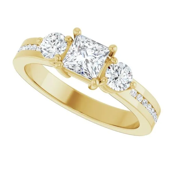 Three-Stone Engagement Ring Image 5 Austin's Fine Diamonds & Jewelry Lyndhurst, NJ