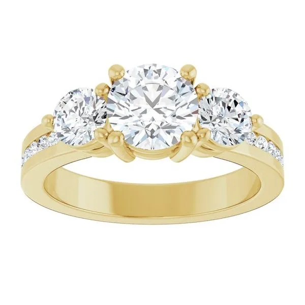 Three-Stone Engagement Ring Image 3 The Ring Austin Round Rock, TX