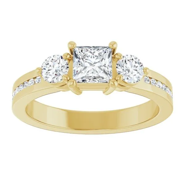 Three-Stone Engagement Ring Image 3 Clater Jewelers Louisville, KY