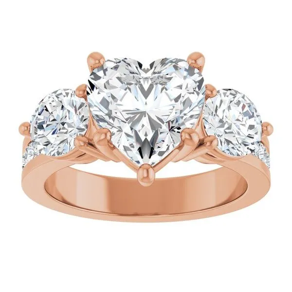 Three-Stone Engagement Ring Image 3 Golden Sails Jewelers, Inc. Saint Petersburg, FL
