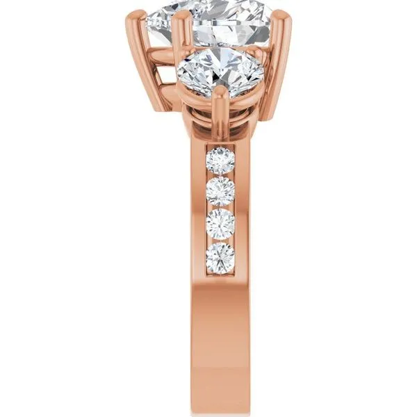 Three-Stone Engagement Ring Image 4 Golden Sails Jewelers, Inc. Saint Petersburg, FL