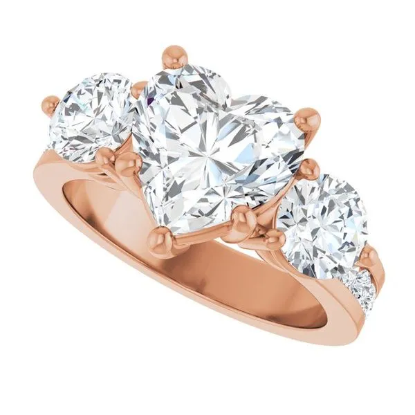 Three-Stone Engagement Ring Image 5 Austin's Fine Diamonds & Jewelry Lyndhurst, NJ