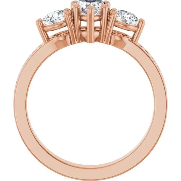 Three-Stone Engagement Ring Image 2 Arezzo Jewelers Elmwood Park, IL