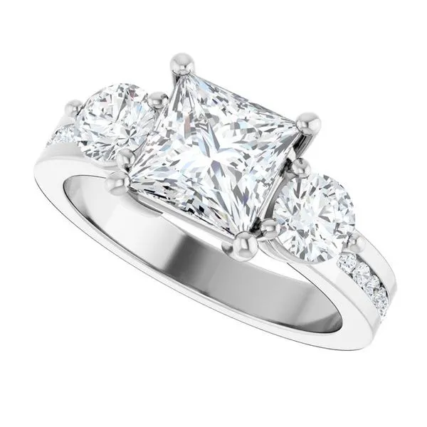 Three-Stone Engagement Ring Image 5 Jimmy Smith Jewelers Decatur, AL