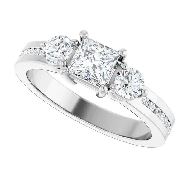 Three-Stone Engagement Ring Image 5 Northwood Jewelers Northwood, OH