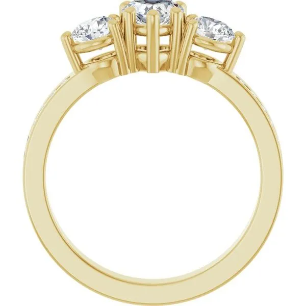 Three-Stone Engagement Ring Image 2 Arezzo Jewelers Elmwood Park, IL
