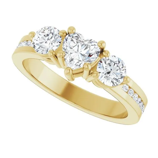 Three-Stone Engagement Ring Image 5 The Ring Austin Round Rock, TX