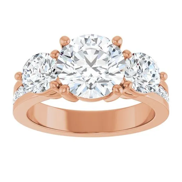 Three-Stone Engagement Ring Image 3 Northwood Jewelers Northwood, OH