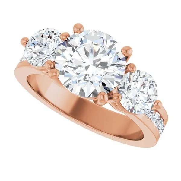 Three-Stone Engagement Ring Image 5 Arezzo Jewelers Elmwood Park, IL