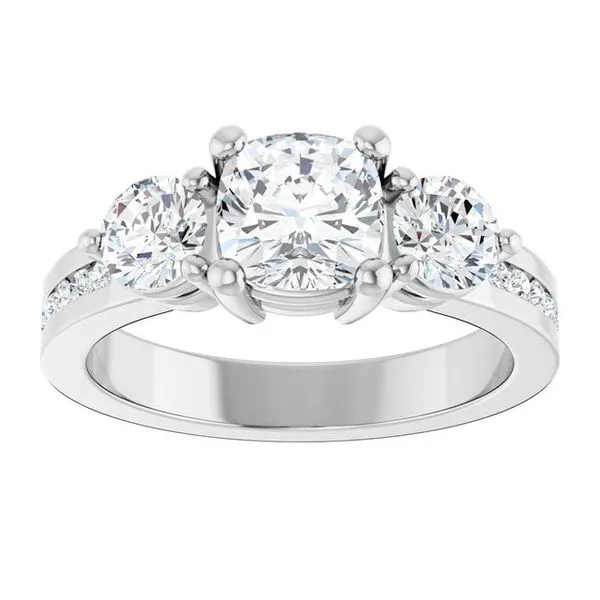 Three-Stone Engagement Ring Image 3 The Ring Austin Round Rock, TX