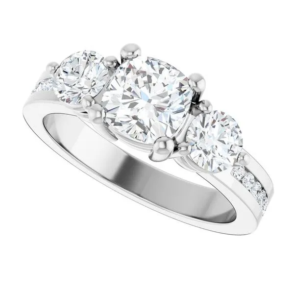 Three-Stone Engagement Ring Image 5 Banks Jewelers Burnsville, NC