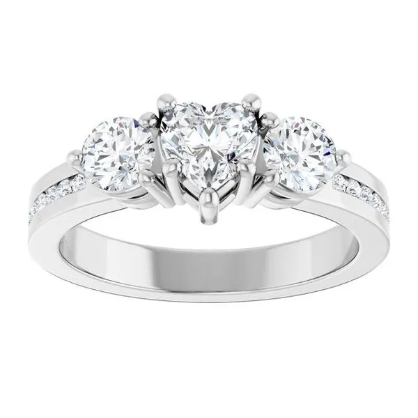 Three-Stone Engagement Ring Image 3 Jimmy Smith Jewelers Decatur, AL