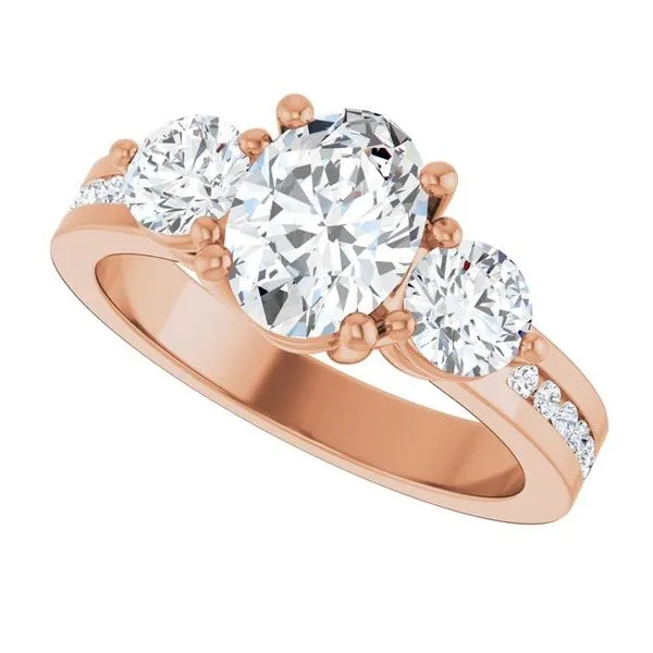 Three-Stone Engagement Ring Image 5 Berilian Jewelers Folsom, CA