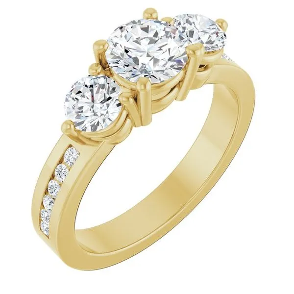 Three-Stone Engagement Ring Arezzo Jewelers Elmwood Park, IL