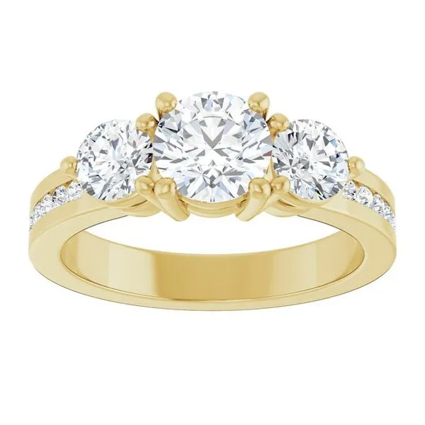 Three-Stone Engagement Ring Image 3 Northwood Jewelers Northwood, OH