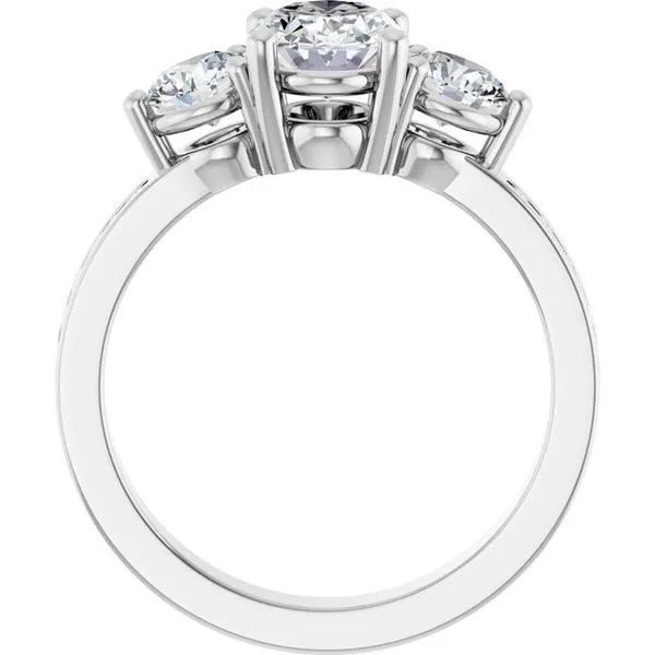 Three-Stone Engagement Ring Image 2 Collard Jewelers League City, TX
