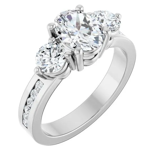 Three-Stone Engagement Ring The Ring Austin Round Rock, TX