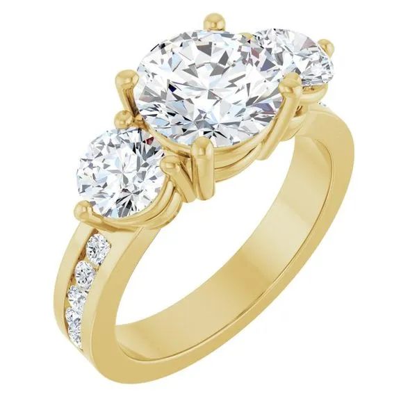 Three-Stone Engagement Ring The Ring Austin Round Rock, TX