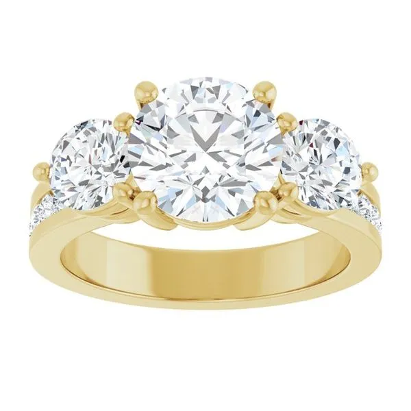 Three-Stone Engagement Ring Image 3 Northwood Jewelers Northwood, OH