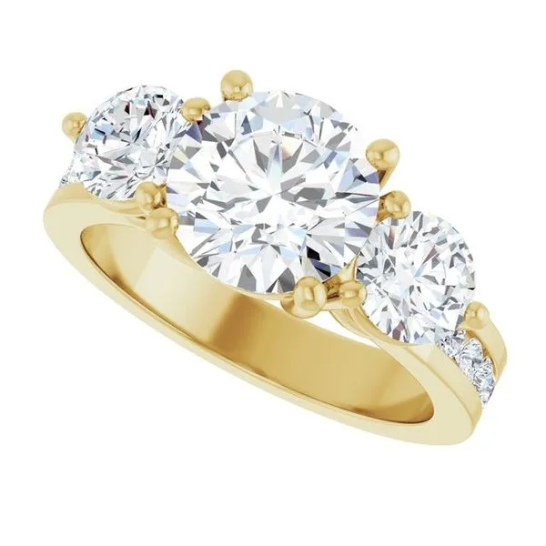 Three-Stone Engagement Ring Image 5 Austin's Fine Diamonds & Jewelry Lyndhurst, NJ