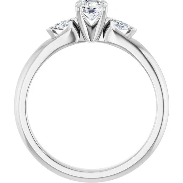 Claw-Prong Three-Stone Engagement Ring Image 2 Vulcan's Forge LLC KANSAS CITY, MO