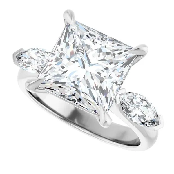 Claw-Prong Three-Stone Engagement Ring Image 5 Don's Jewelry & Design Washington, IA