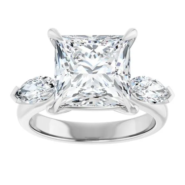 Claw-Prong Three-Stone Engagement Ring Image 3 Mark Jewellers La Crosse, WI