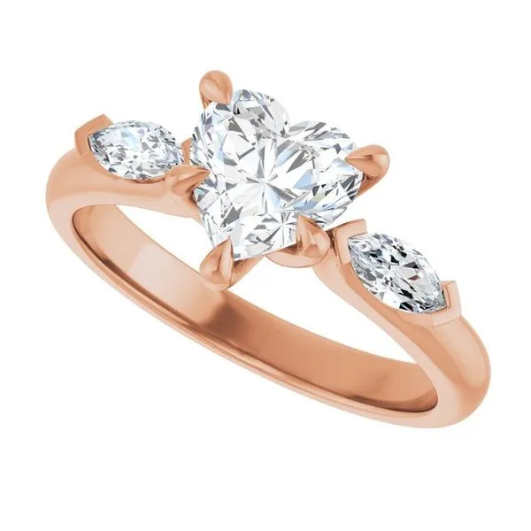 Claw-Prong Three-Stone Engagement Ring Image 5 The Jewelry Source El Segundo, CA