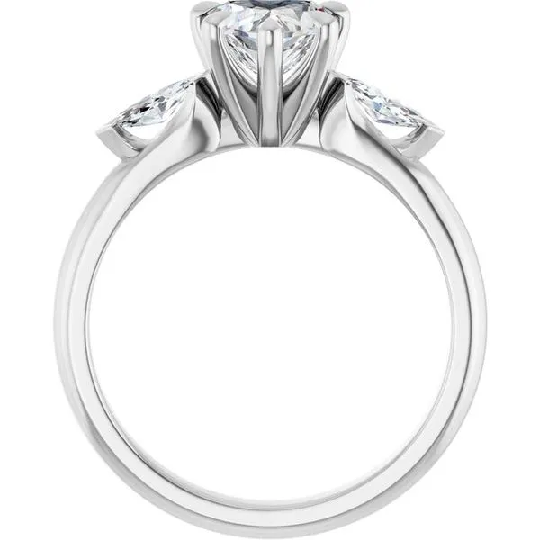 Claw-Prong Three-Stone Engagement Ring Image 2 Arezzo Jewelers Elmwood Park, IL