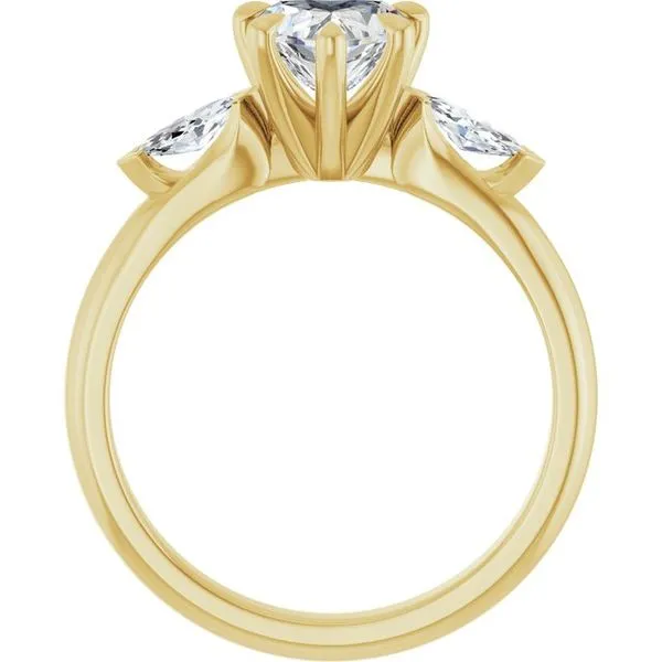 Claw-Prong Three-Stone Engagement Ring Image 2 Shipley's Fine Jewelry Hampstead, MD