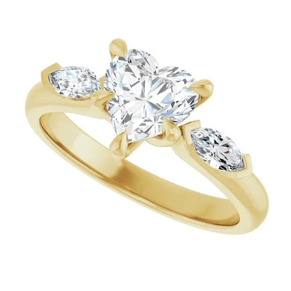 Claw-Prong Three-Stone Engagement Ring Image 5 Raleigh Diamond Fine Jewelry Raleigh, NC