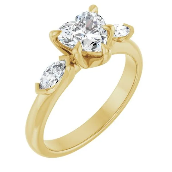 Claw-Prong Three-Stone Engagement Ring JF Jones Jewelers Rochester, NY