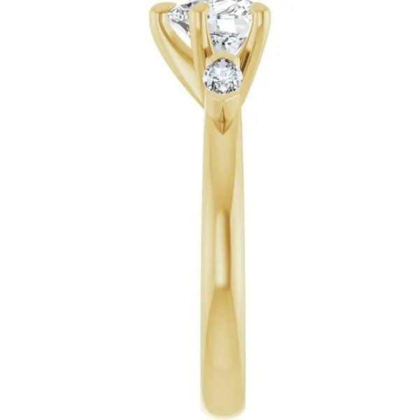Claw-Prong Three-Stone Engagement Ring Image 4 Northwood Jewelers Northwood, OH
